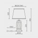 Интерьерная настольная лампа  ML.6114.01TL WH. 